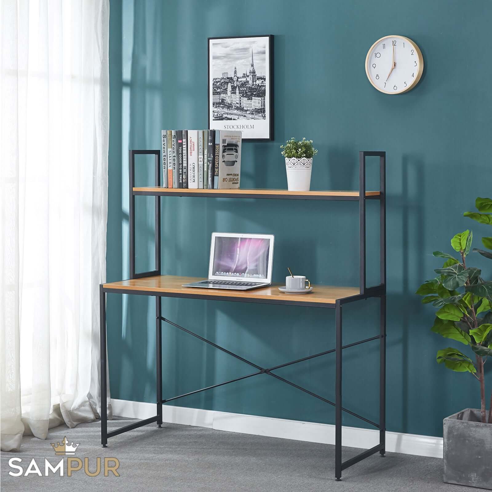 Bureau Tucson : Style industriel, Bois et métal