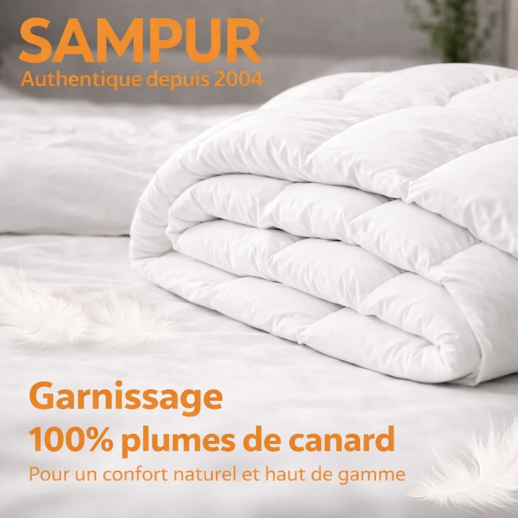 Couette 100% plumes très chaude, qualité 500 g/m² - Collection Luxe Plume - Image 3