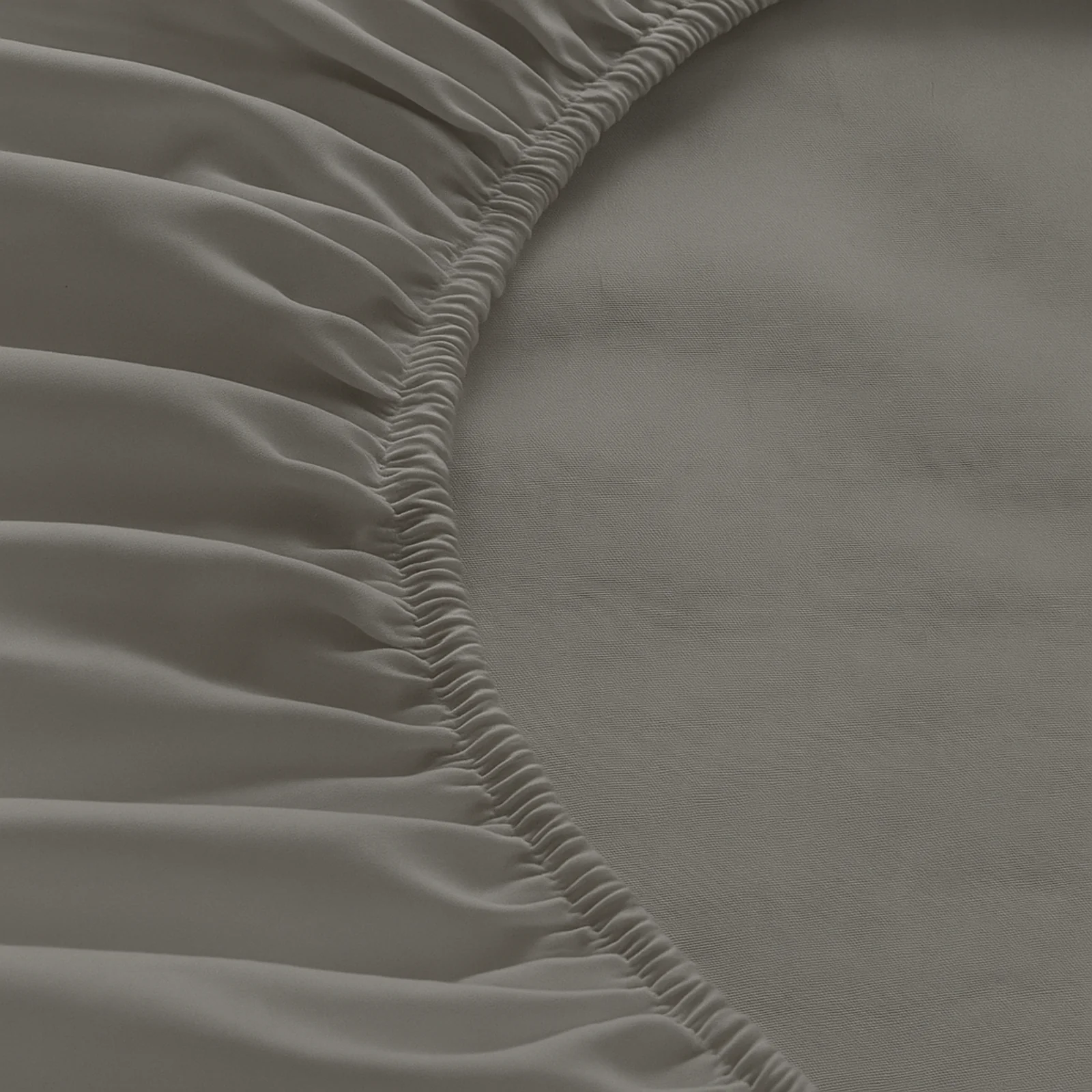 Drap housse élastique, respirant, gris clair - Collection Unie - Image 4