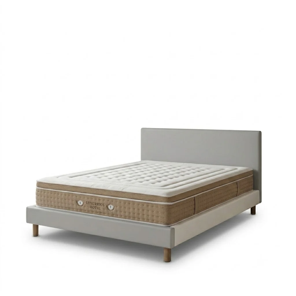 Ensemble avec lit fixe et matelas d'hôtel - Collection Simili cuir - Image 13