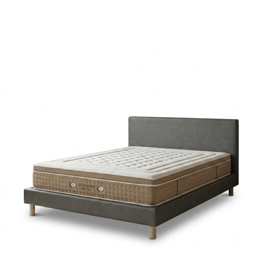 Ensemble avec lit fixe et matelas d'hôtel - Collection Simili cuir - Image 14