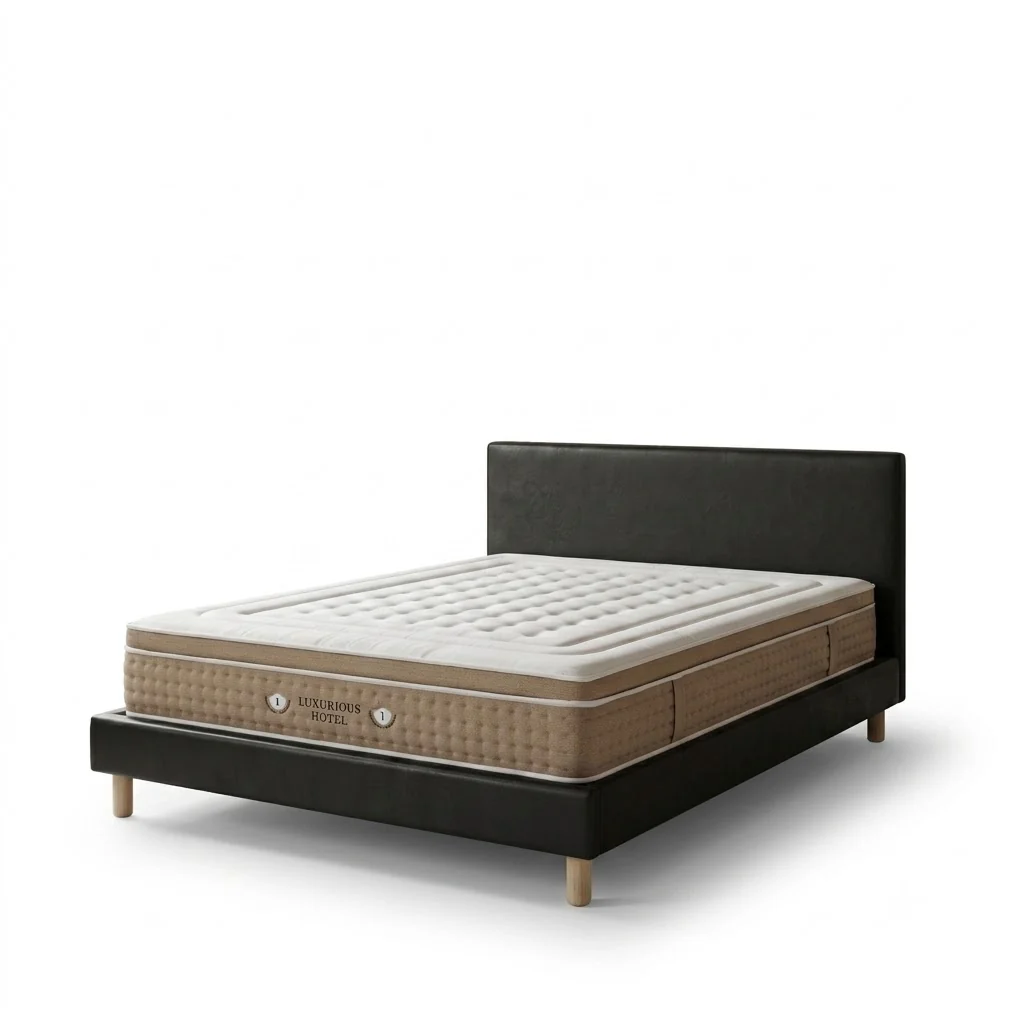 Ensemble avec lit fixe et matelas d'hôtel - Collection Simili cuir - Image 15