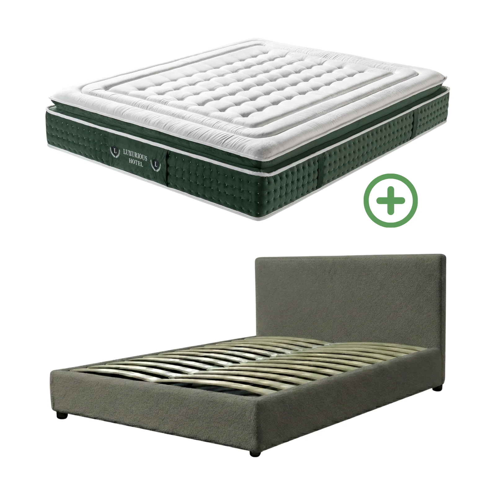 Ensemble literie complet avec lit coffre et matelas d'hôtel - Collection Bouclette - Image 10