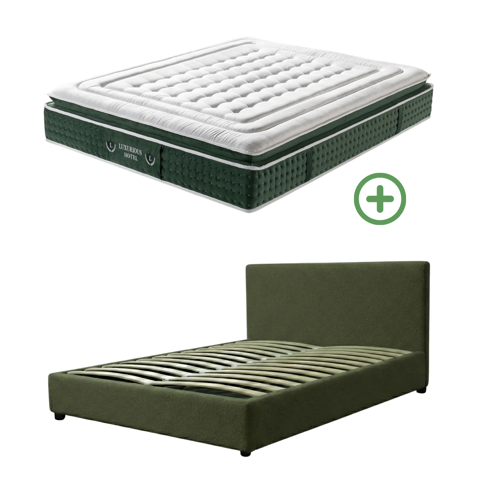 Ensemble literie complet avec lit coffre et matelas d'hôtel - Collection Bouclette - Image 12