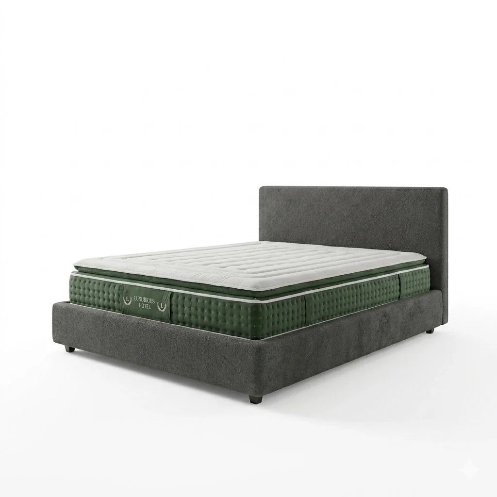Ensemble literie complet avec lit coffre et matelas d'hôtel - Collection Bouclette - Image 14