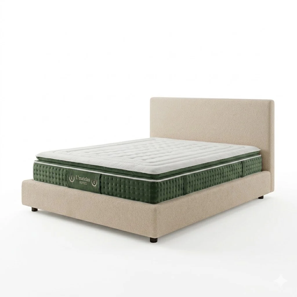 Ensemble literie complet avec lit coffre et matelas d'hôtel - Collection Bouclette - Image 15