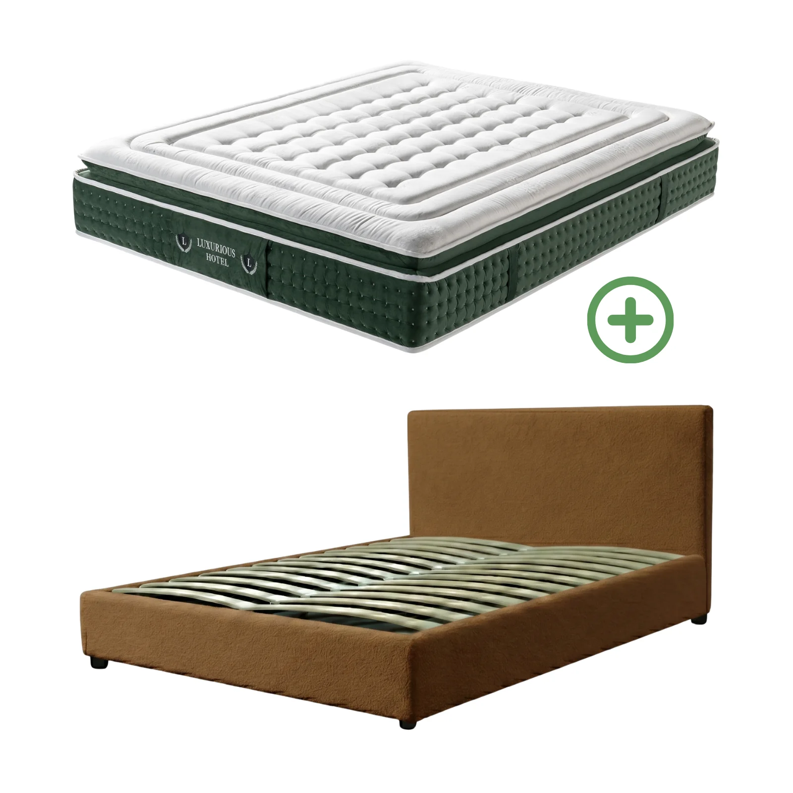 Ensemble literie complet avec lit coffre et matelas d'hôtel - Collection Bouclette - Image 9