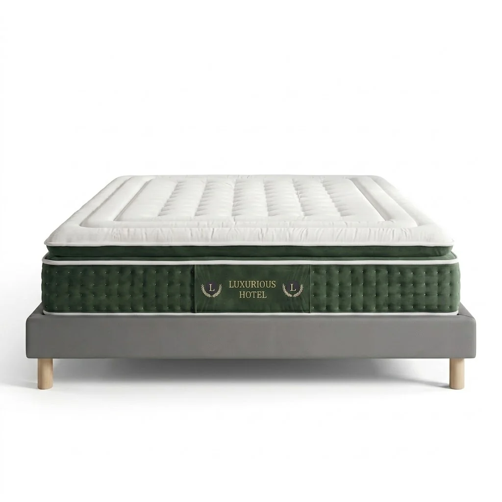 Ensemble literie complet avec lit et matelas d'hôtel - Collection Simili cuir - Image 14