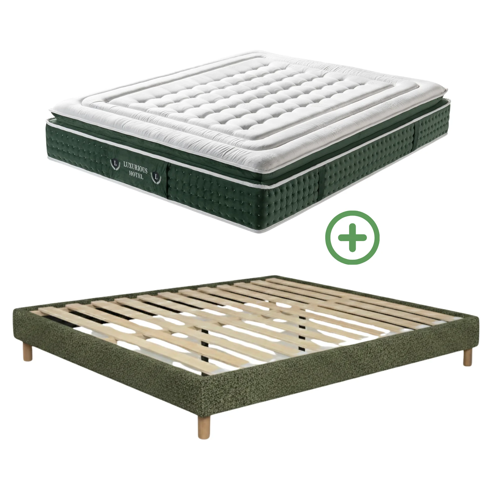 Ensemble literie complet avec lit et matelas d'hôtel - Collection Bouclette - Image 12
