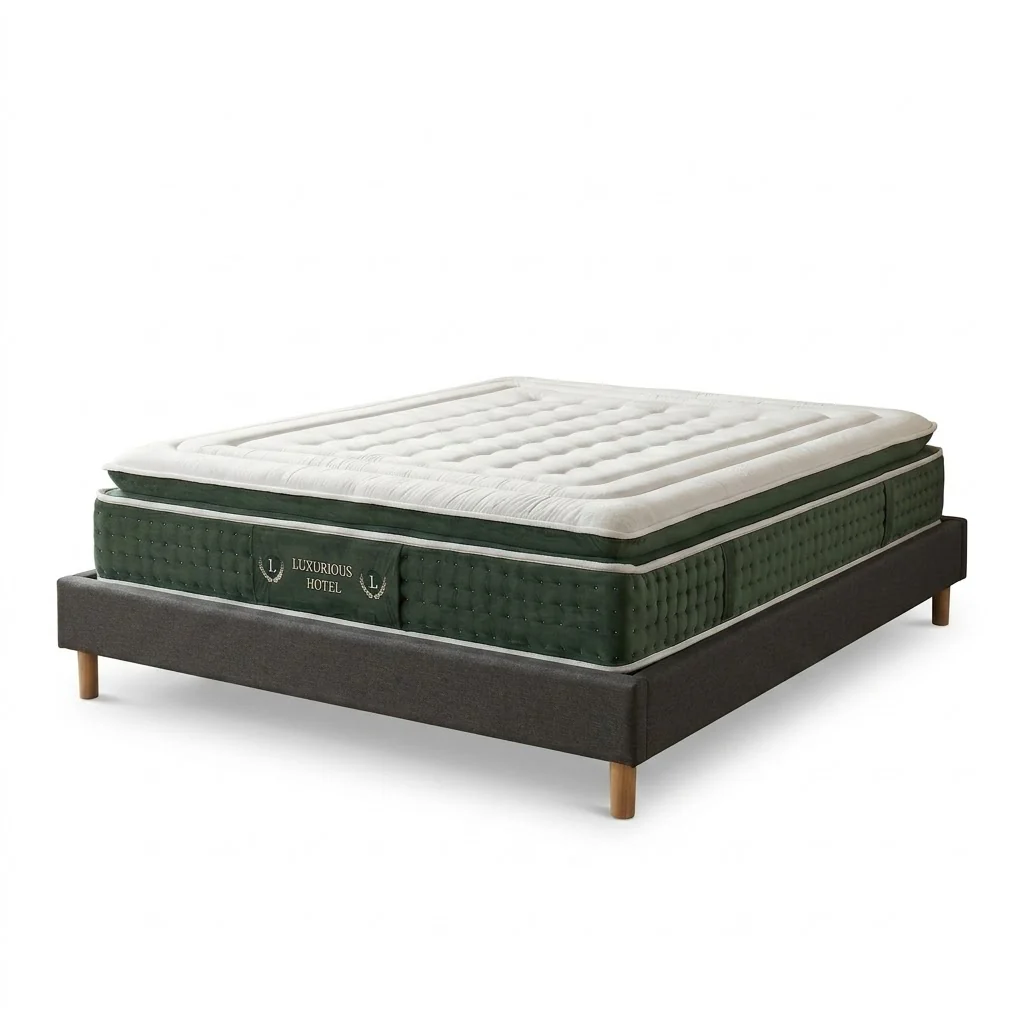 Ensemble literie complet avec lit et matelas d'hôtel - Collection Tissu - Image 10