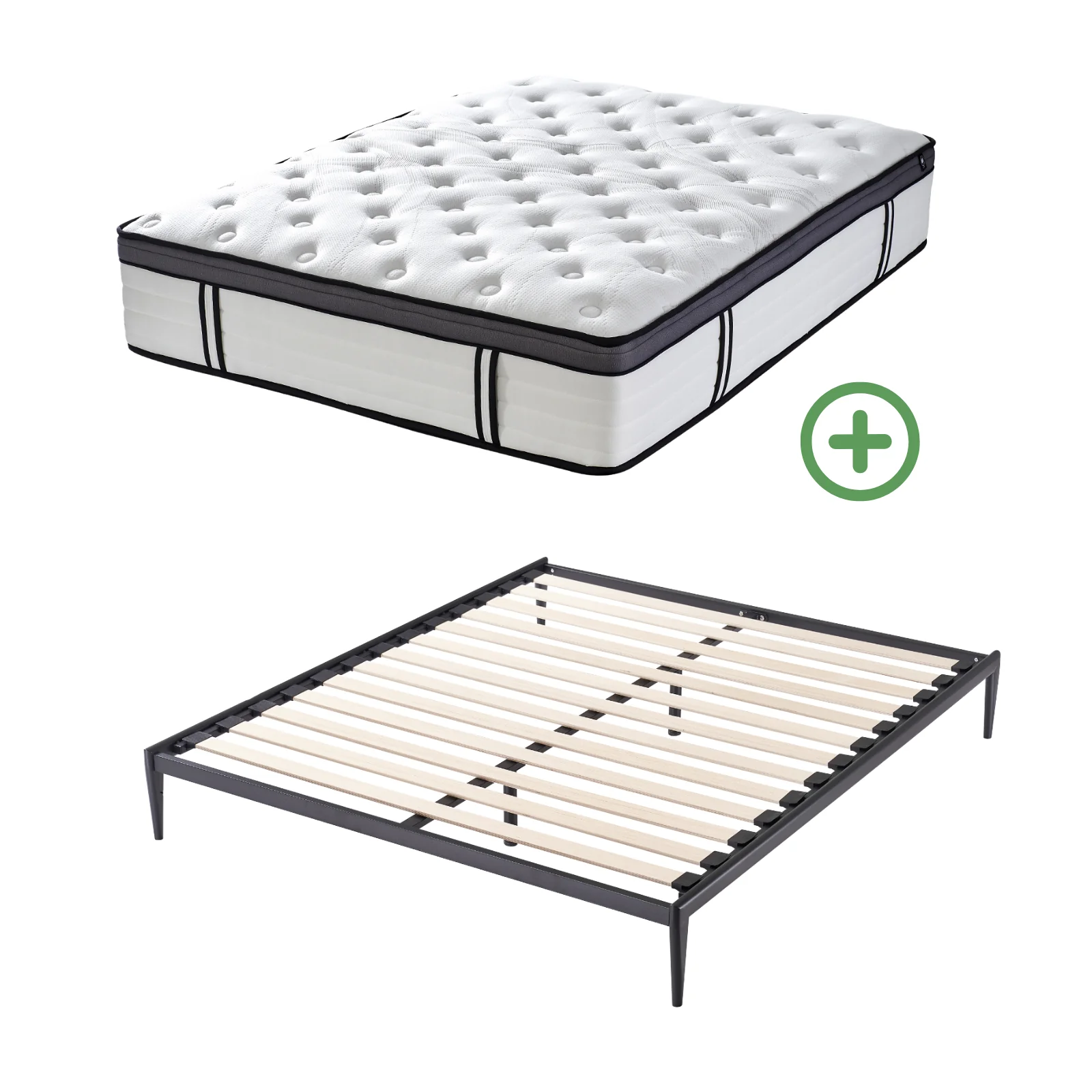 Ensemble sommier industriel et matelas grand confort hybride - Collection Factory - Image 5