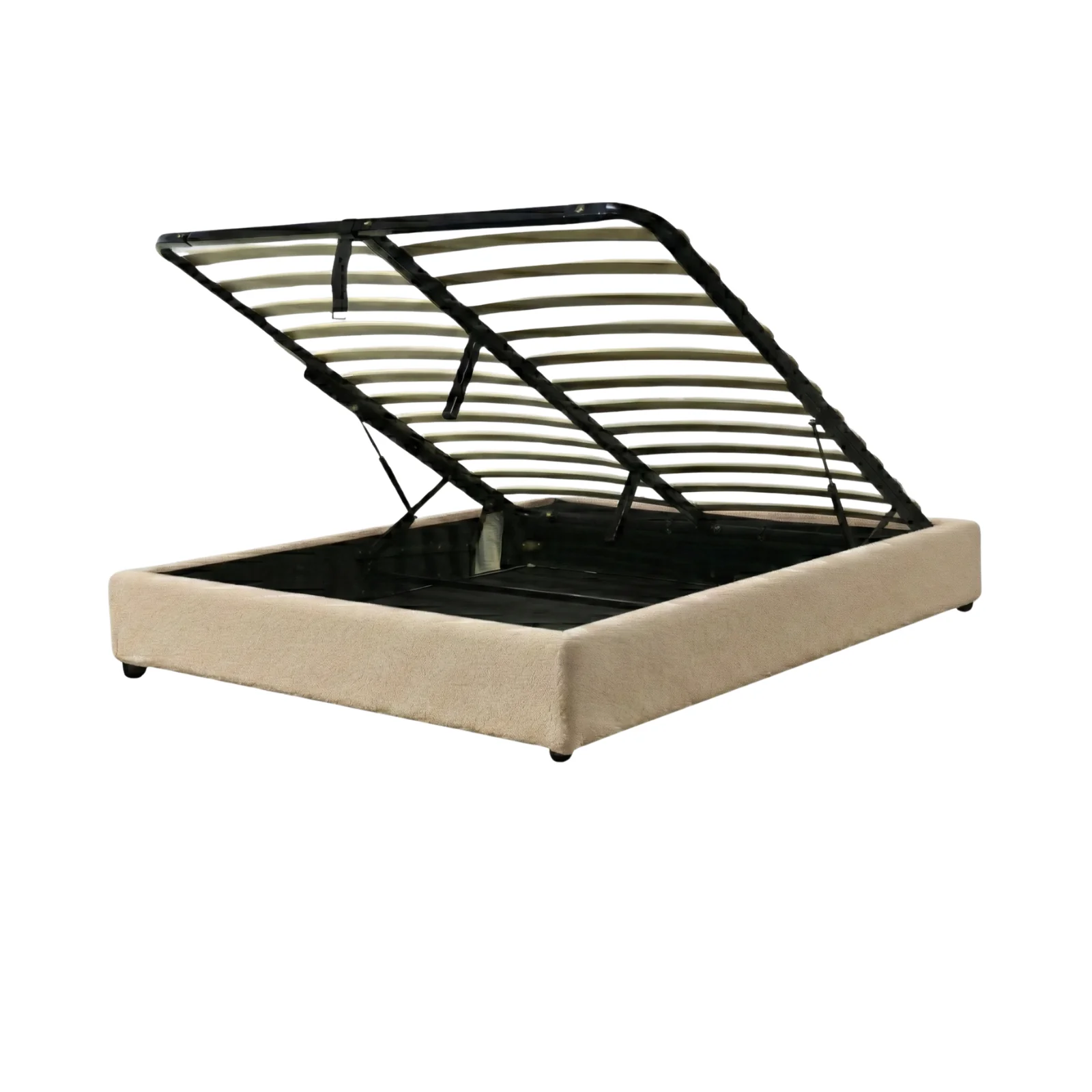 Lit coffre bouclette, lattes flexibles, grand espace de stockage - Collection Vegas - Image 10