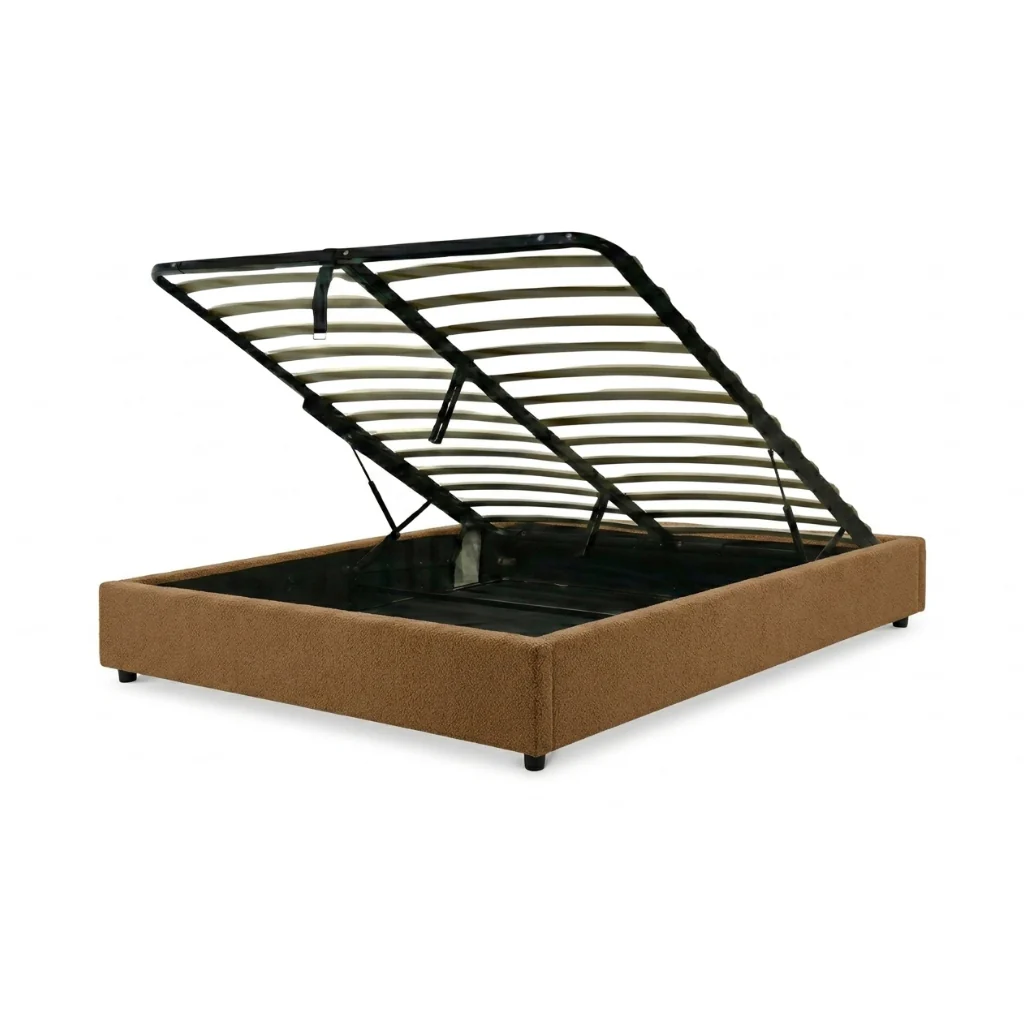 Lit coffre bouclette, lattes flexibles, grand espace de stockage - Collection Vegas - Image 15