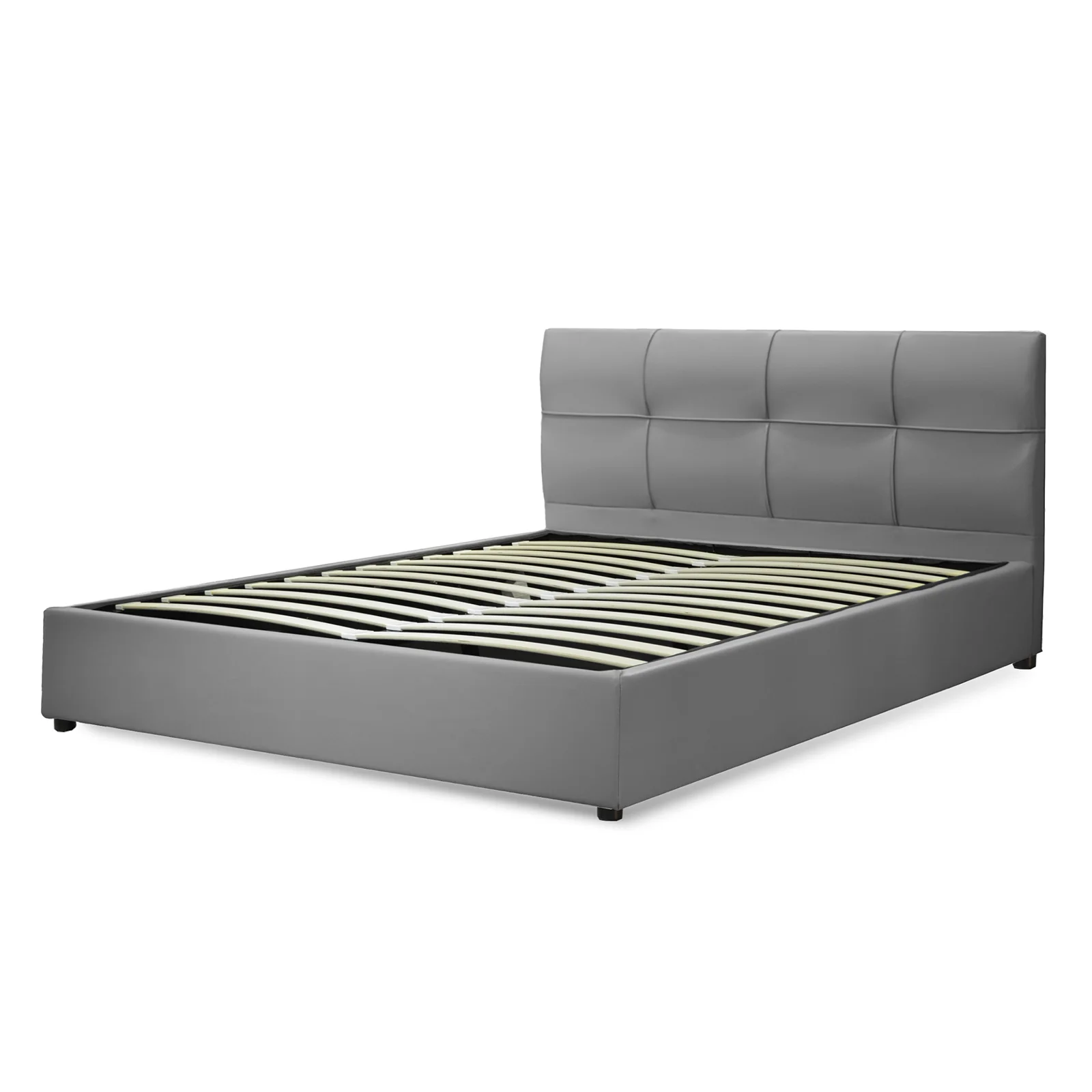 Lit grand coffre avec tête de lit capitonnée en simili cuir - Collection VariLuxe - Image 22