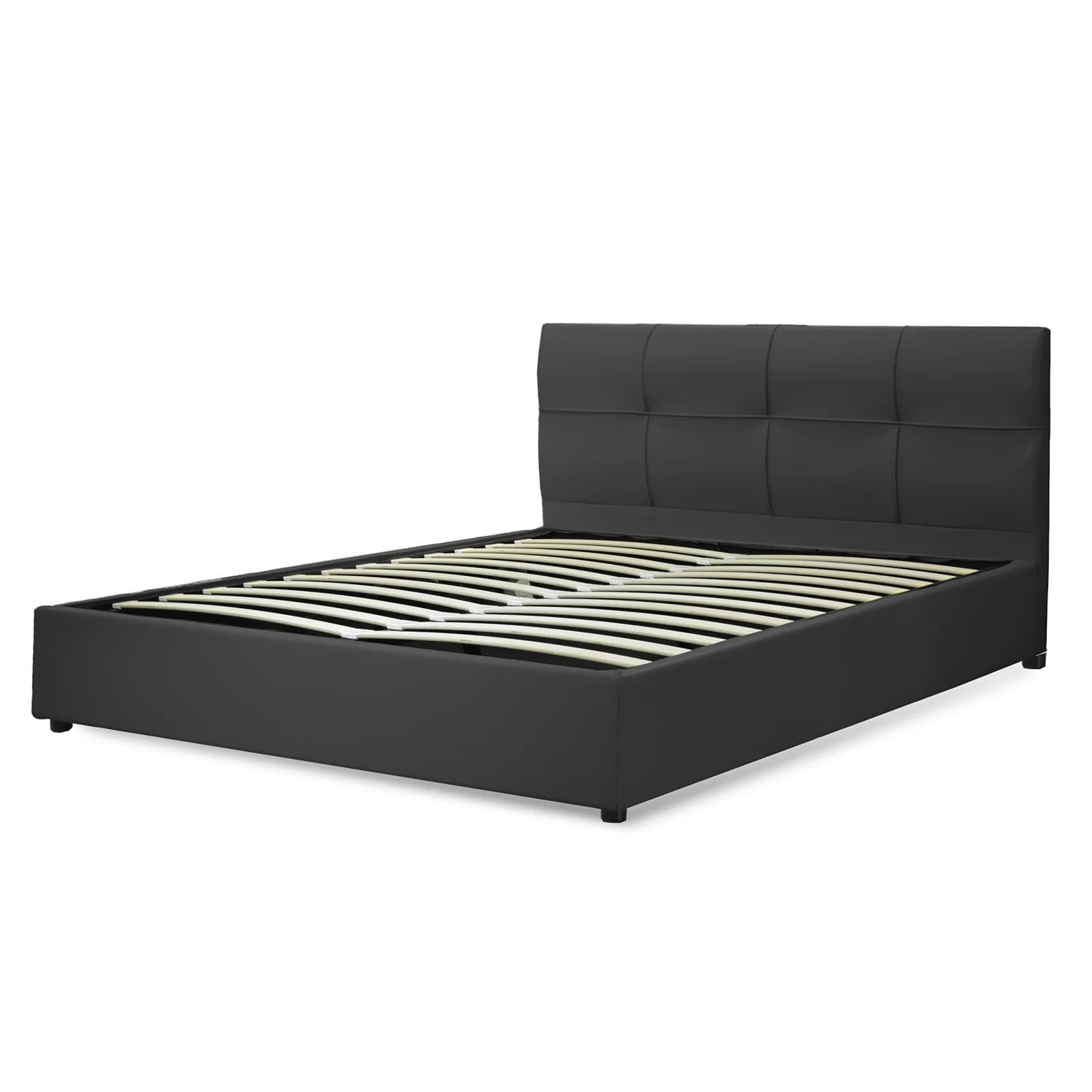 Lit grand coffre avec tête de lit capitonnée en simili cuir - Collection VariLuxe - Image 26