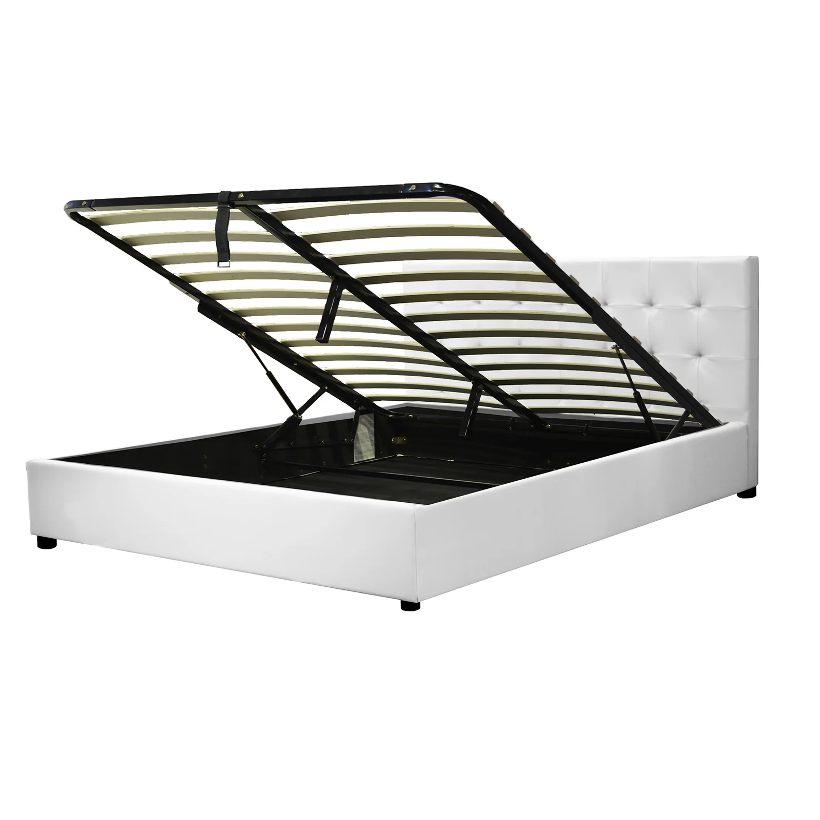 Lit grand coffre avec tête de lit capitonnée en simili cuir - Collection VariLuxe - Image 50