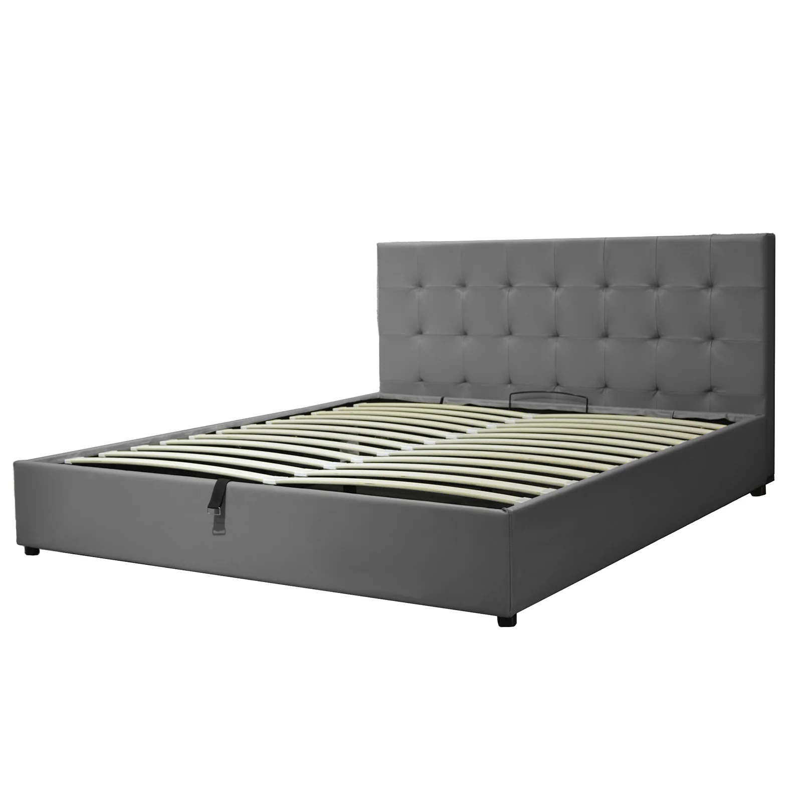 Lit grand coffre avec tête de lit capitonnée en simili cuir - Collection VariLuxe - Image 58
