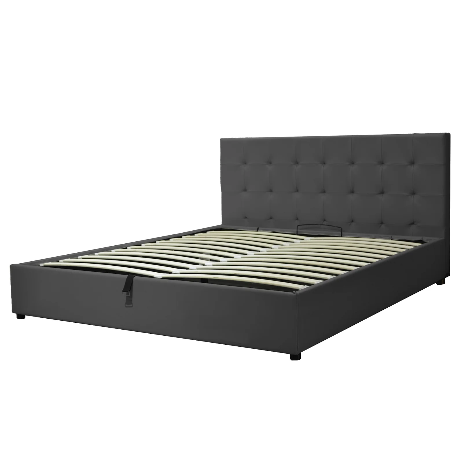 Lit grand coffre avec tête de lit capitonnée en simili cuir - Collection VariLuxe - Image 59