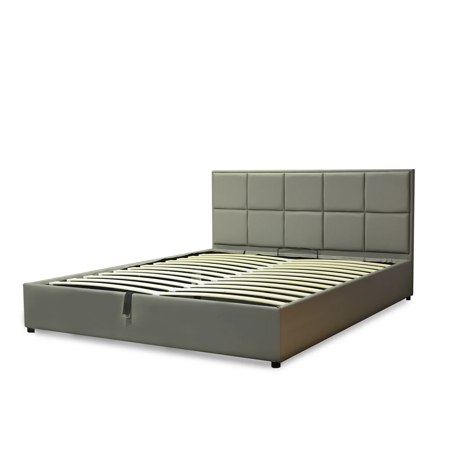 Lit grand coffre avec tête de lit capitonnée en simili cuir - Collection VariLuxe - Image 66