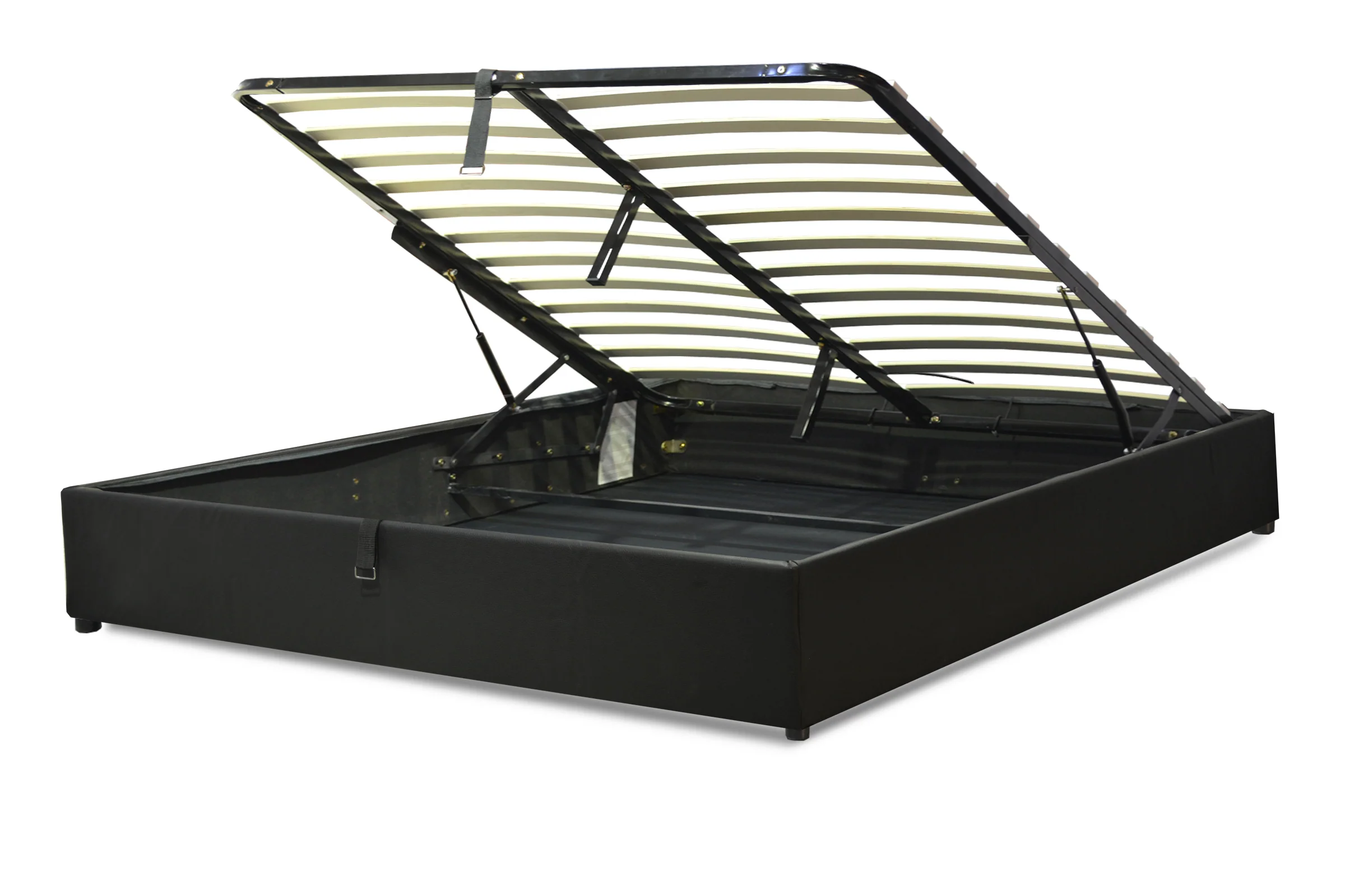 Lit coffre simili cuir, lattes flexibles, grand espace de stockage - Collection Vegas - Image 10
