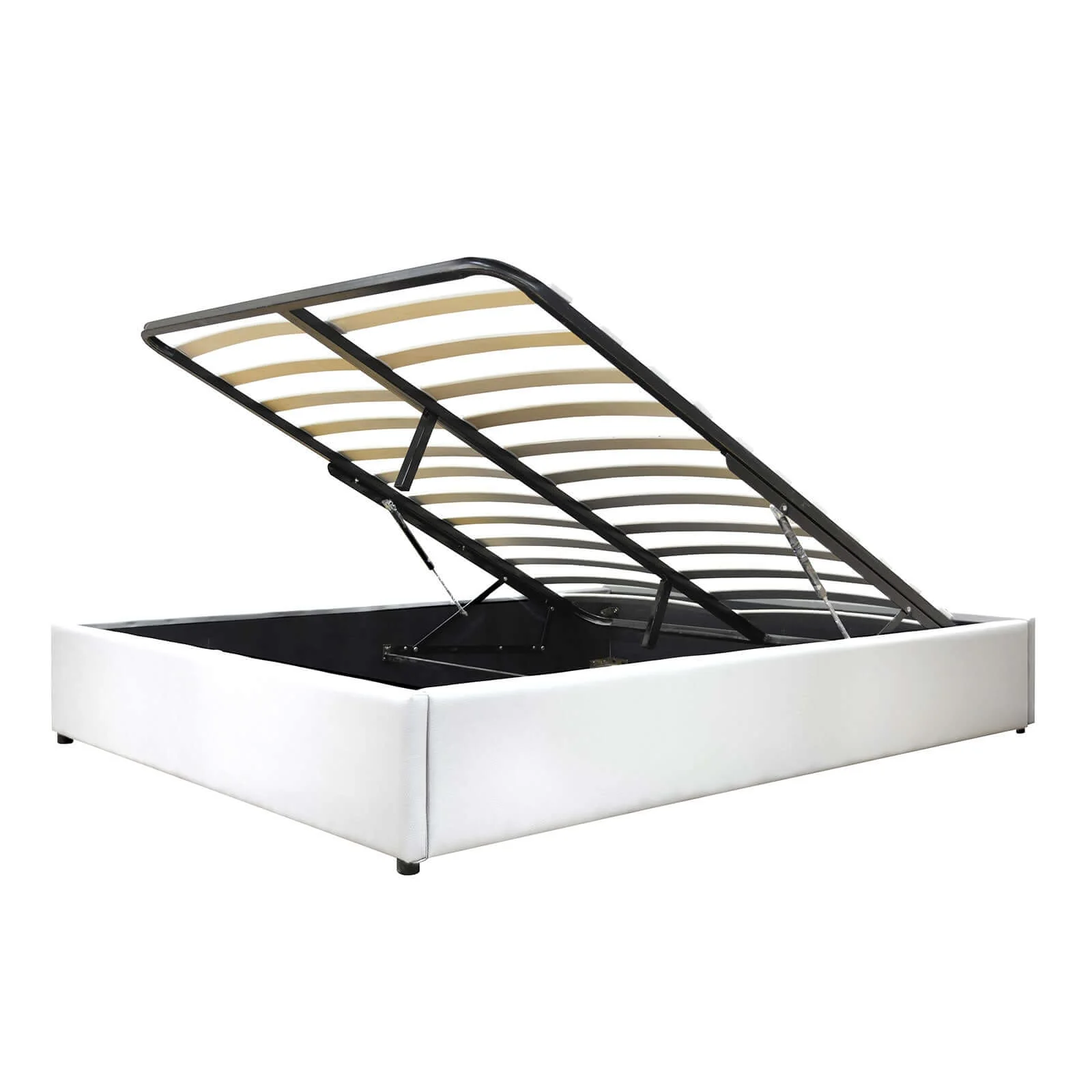 Lit coffre simili cuir, lattes flexibles, grand espace de stockage - Collection Vegas - Image 5