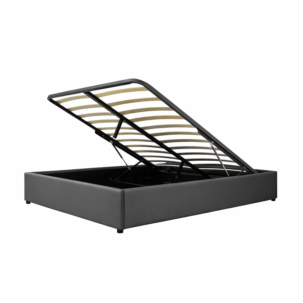 Lit coffre simili cuir, lattes flexibles, grand espace de stockage - Collection Vegas - Image 7