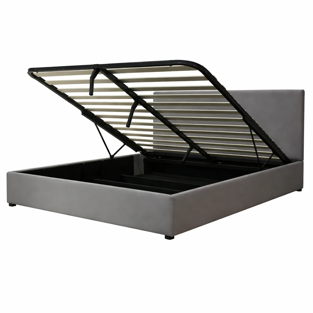 Lit coffre simili cuir, tête de lit, grand espace de stockage - Collection Versailles - Image 6