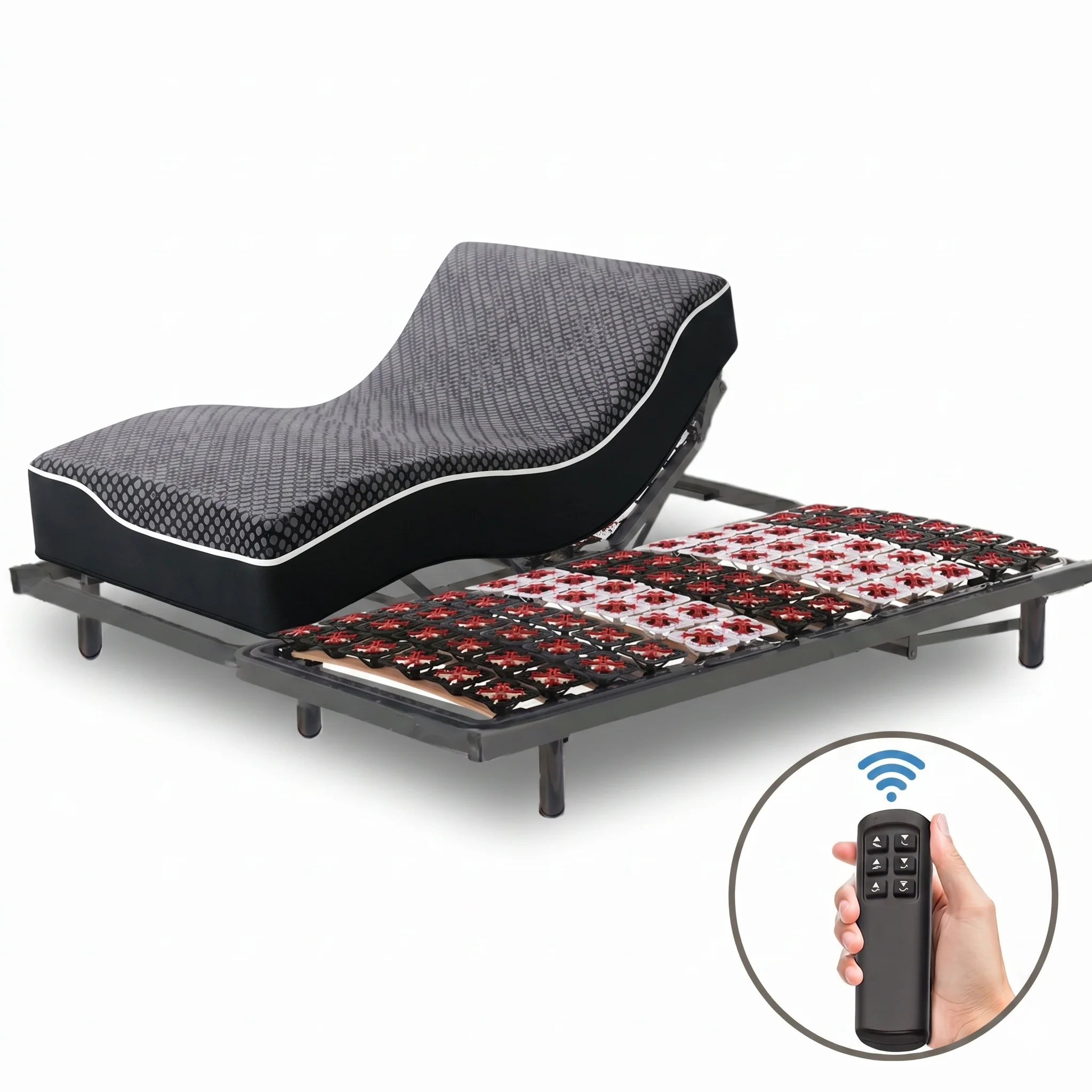 Sommier électrique, orthopédique à plots, matelas relaxation inclus - Collection Technoflex - Image 14