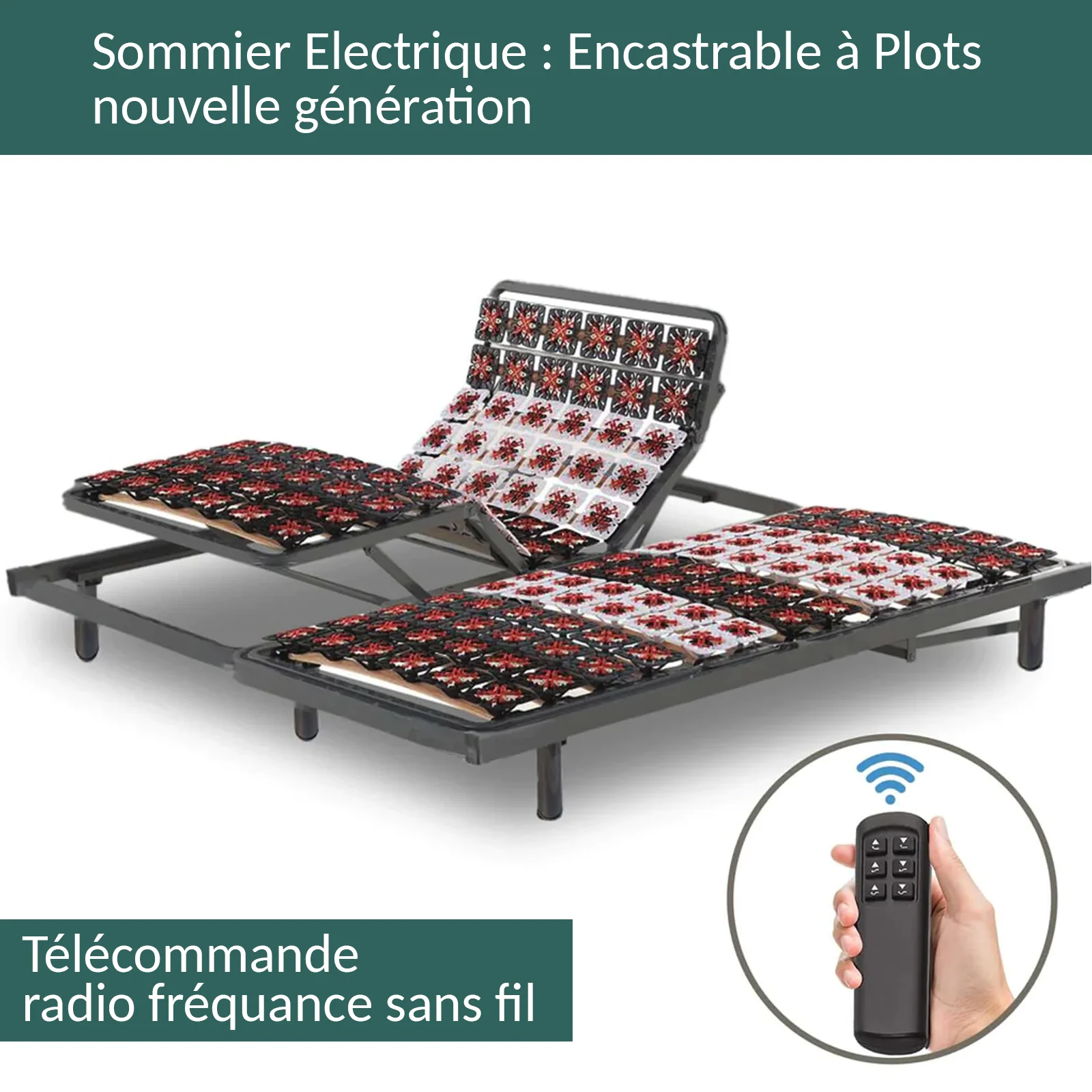 Sommier électrique orthopédique à plots, encastrable - Collection Technoflex - Image 7