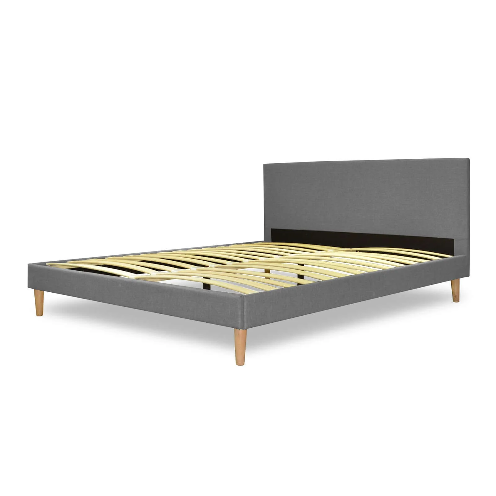 Lit scandinave en tissu : sommier à lattes en bois flexibles - Collection Marquis - Image 3