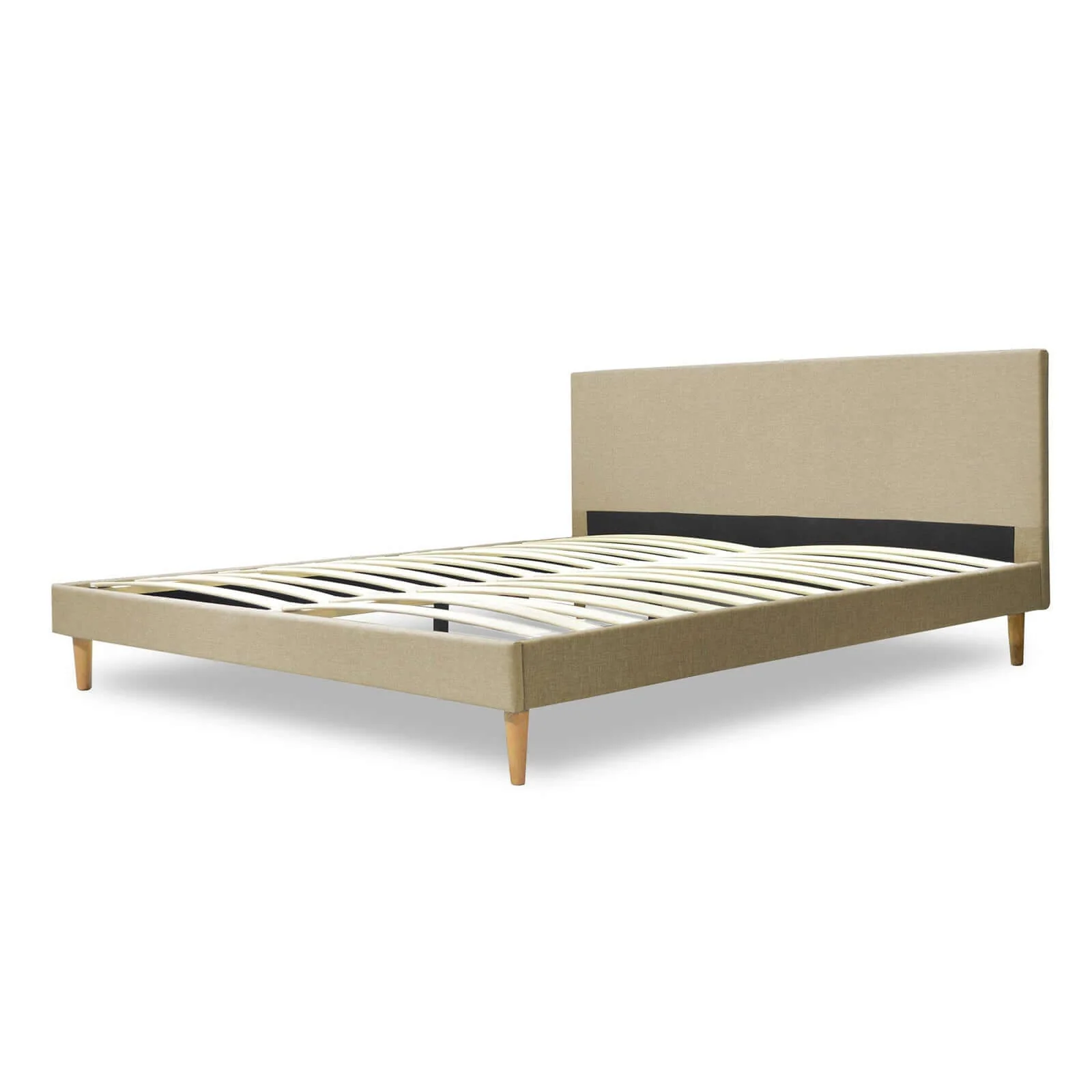 Lit scandinave en tissu : sommier à lattes en bois flexibles - Collection Marquis - Image 5