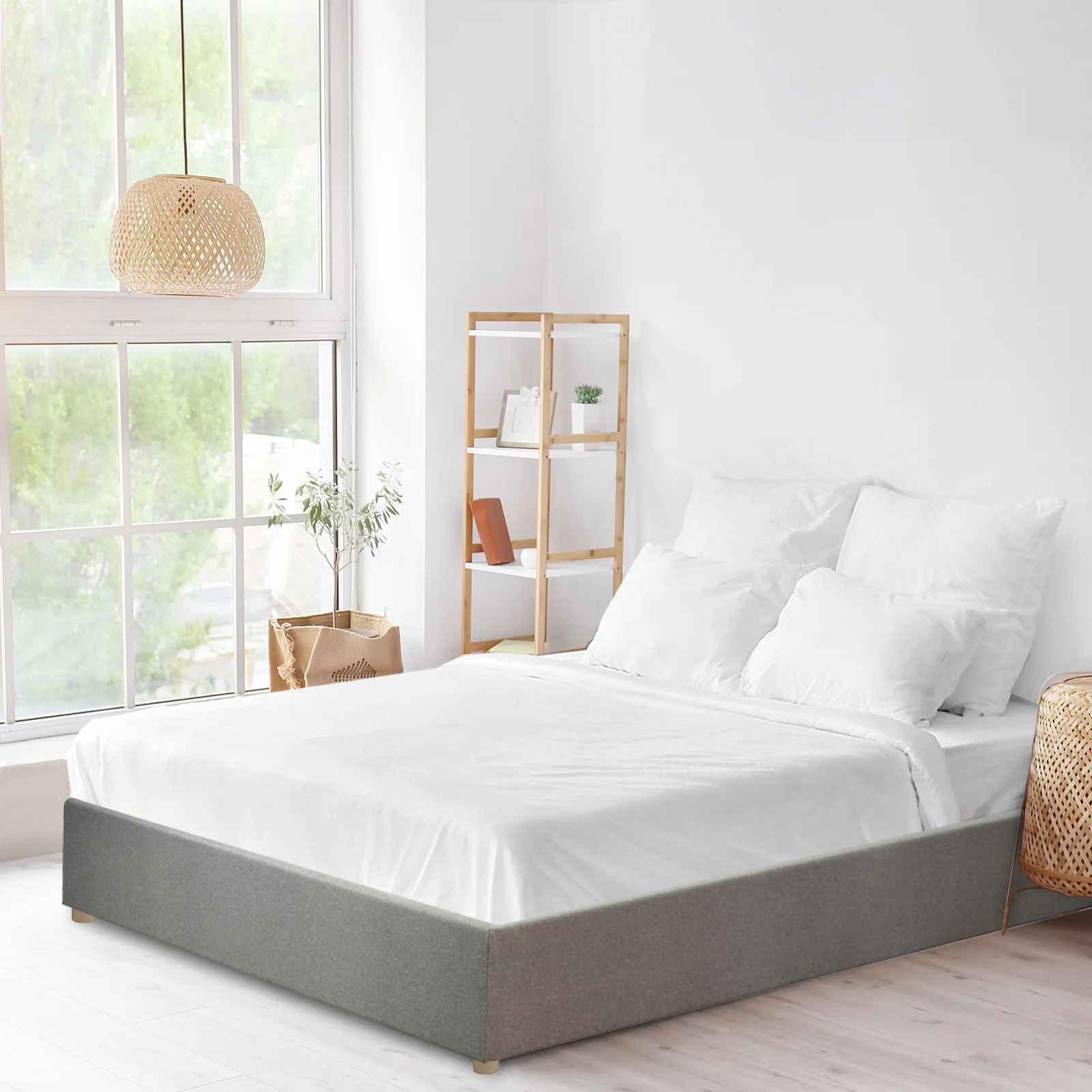 Lit déhoussable en tissu et sommier à lattes flexibles - Collection Magic'Bed