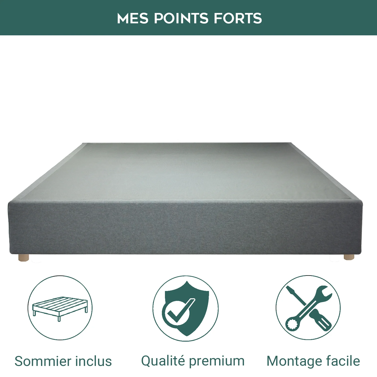 Lit déhoussable en tissu et sommier à lattes flexibles - Collection Magic'Bed - Image 3