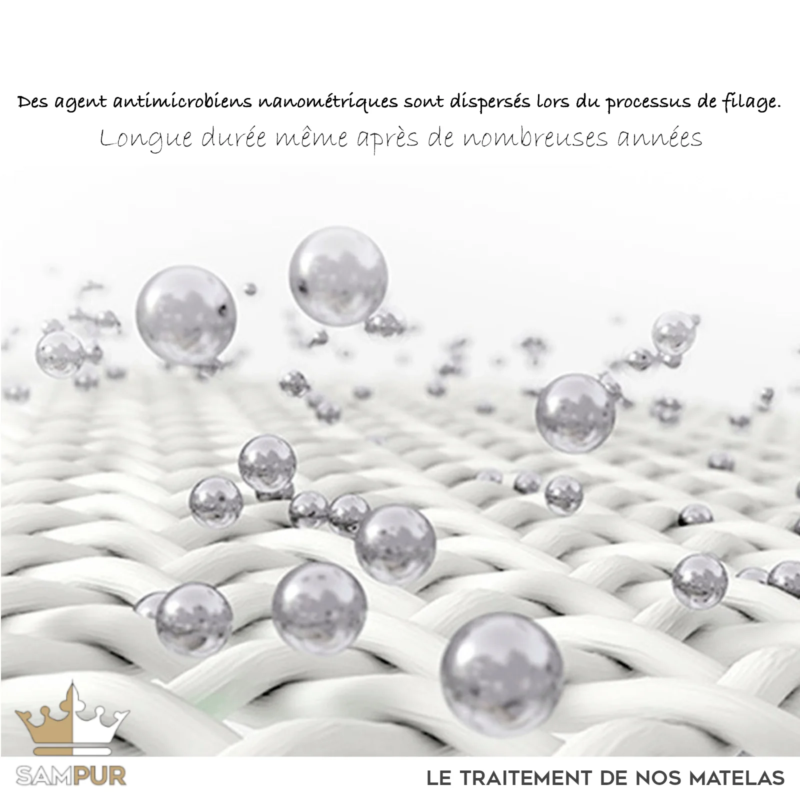 Matelas mémoire de forme et ressorts ensachés 3 zones - Collection Black Diamond - Image 10