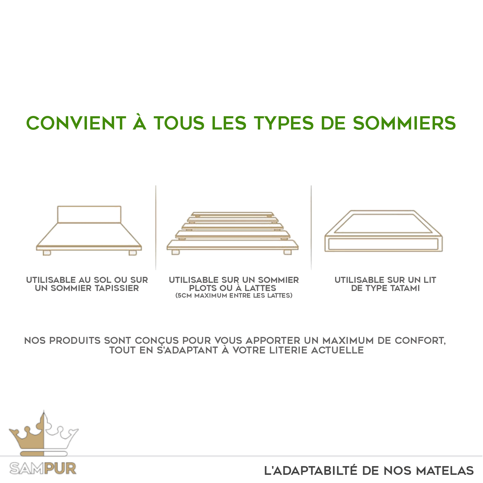 Matelas ressorts ensachés, mémoire de forme - Collection Cosmos - Image 8