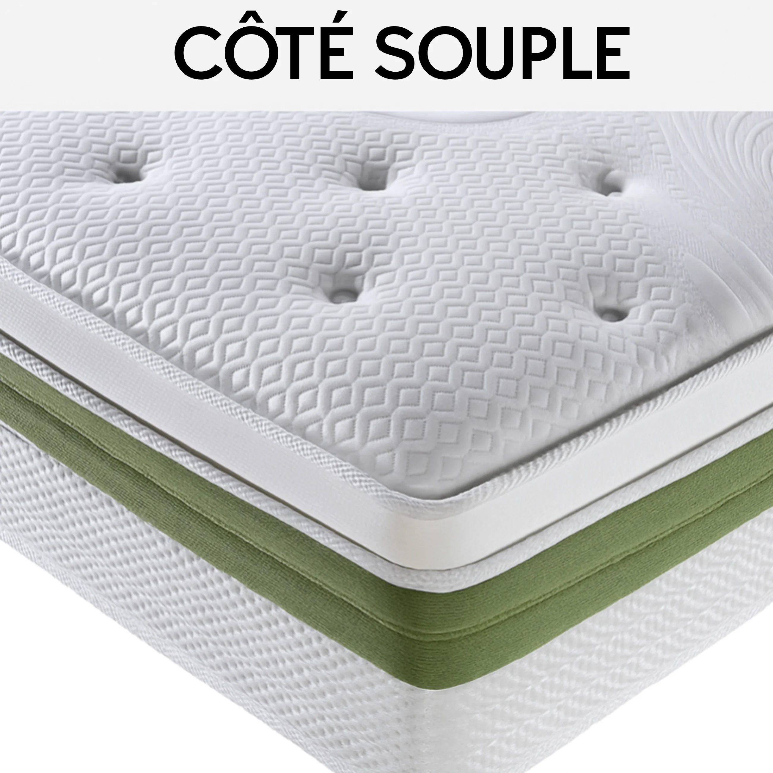 Matelas 2 conforts : Un côté ferme, un côté souple - Collection Bi-confort - Image 5