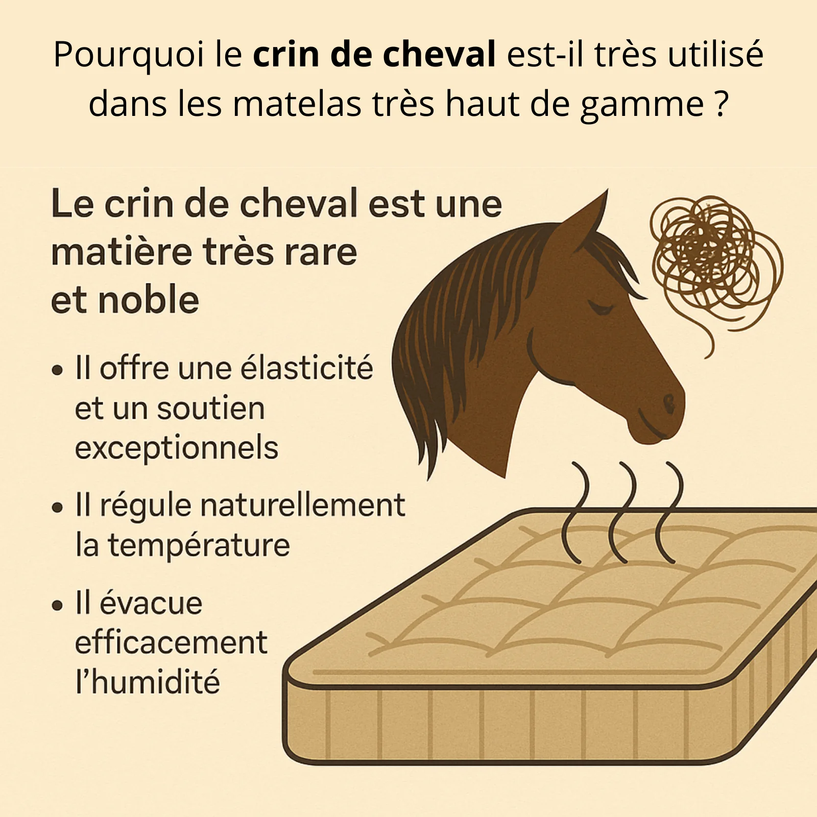 Matelas latex, crin de cheval, mémoire de forme et ressorts - Collection Signature - Image 5