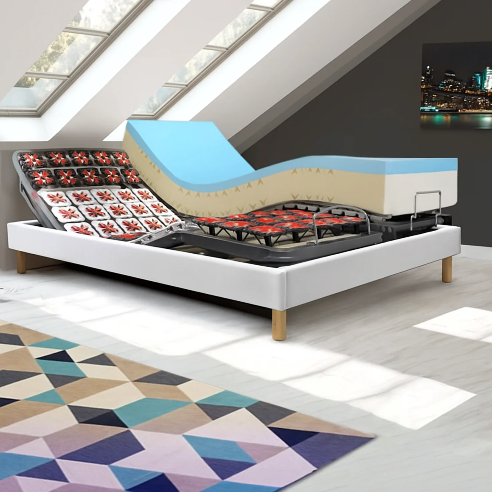 Matelas mémoire de forme, lit électrique - Collection Visco Dream - Image 4