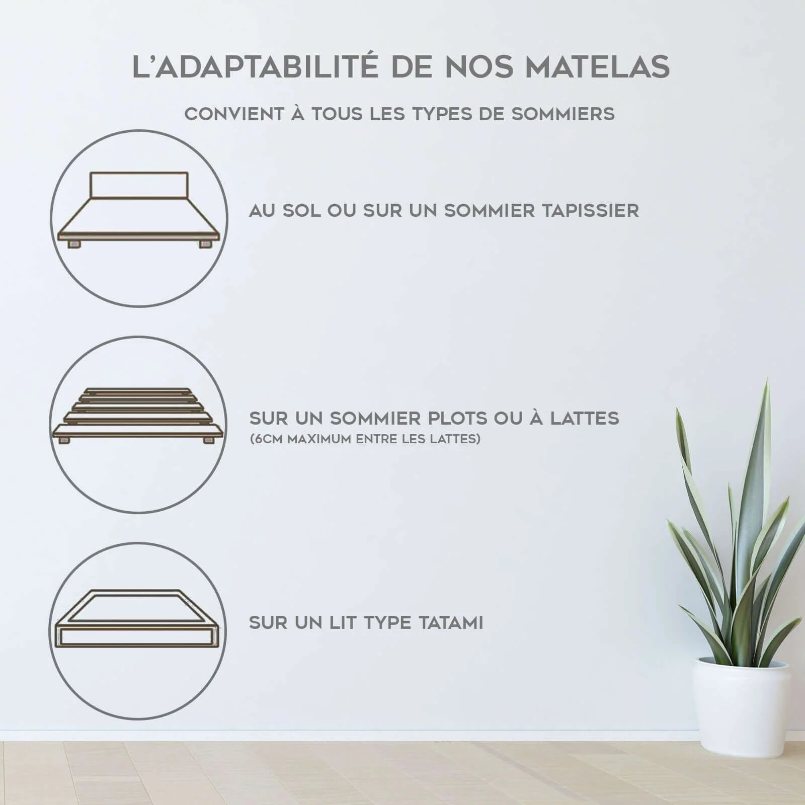 Matelas latex, ressorts ensachés, mémoire de forme - Collection Nirvana - Image 10