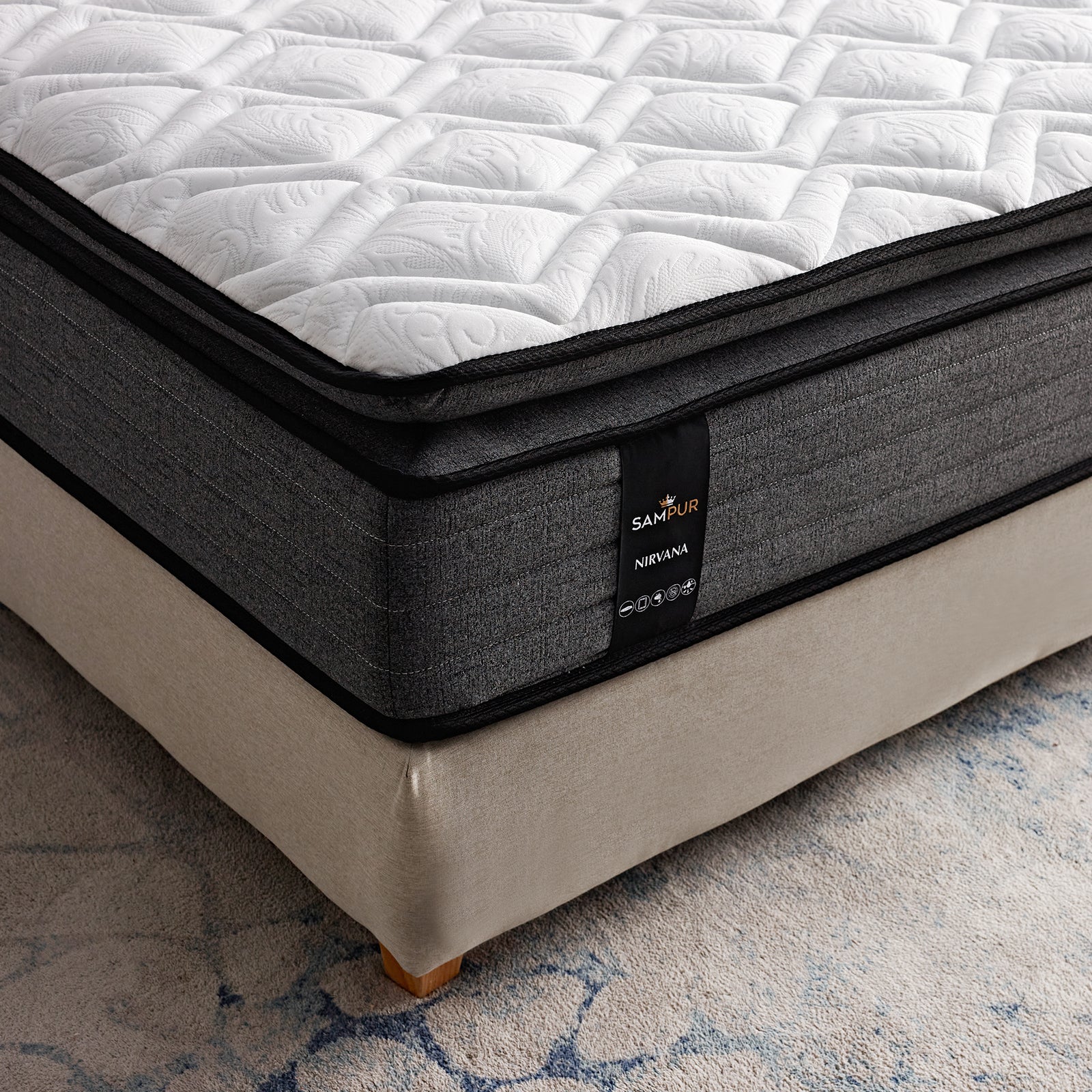Matelas latex, ressorts ensachés, mémoire de forme - Collection Nirvana - Image 3