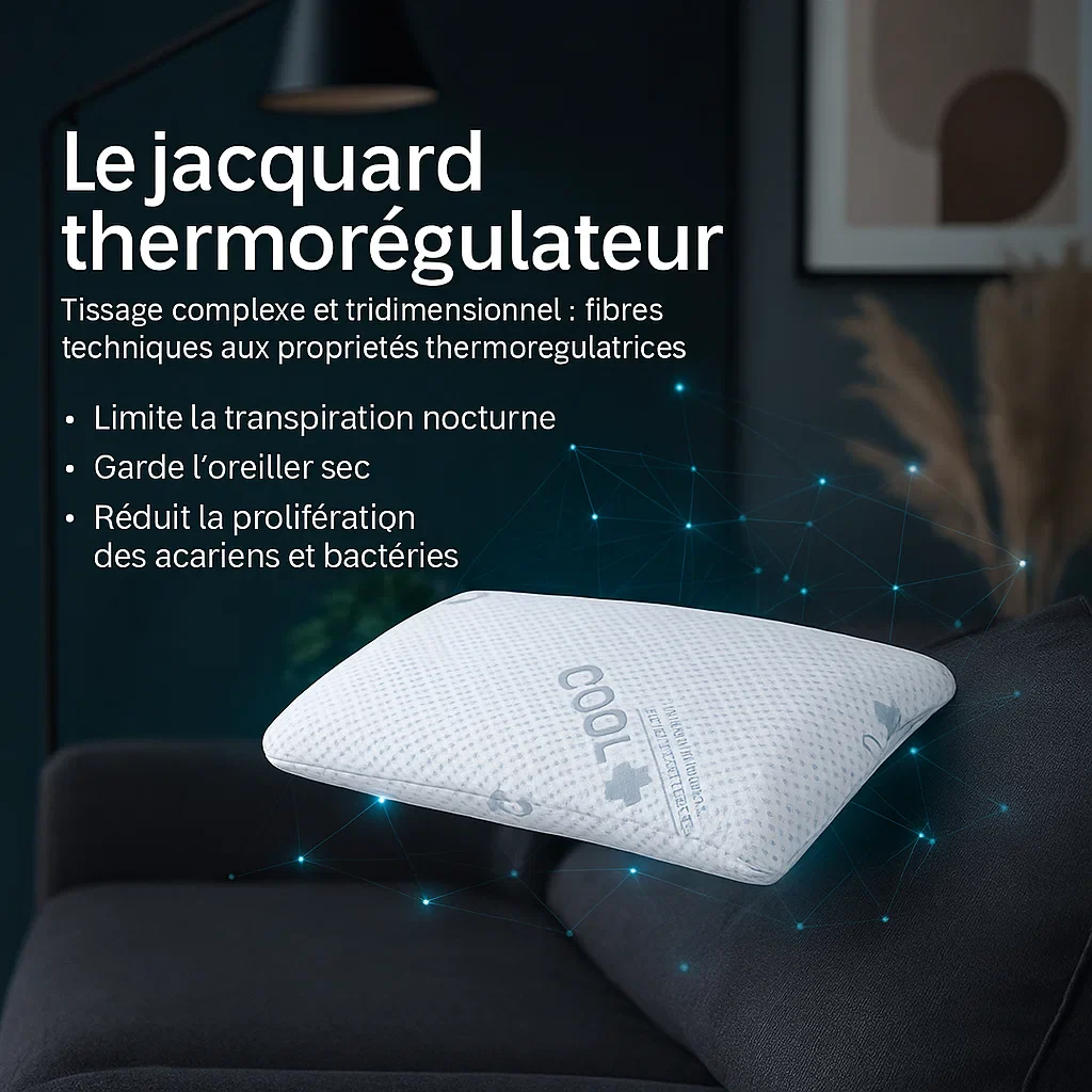 Pack couette et oreillers mémoire de forme rafraîchissants - Collection Été - Image 3
