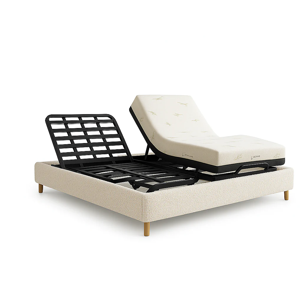 Pack lit électrique orthopédique bouclette sable Orthoflex : matelas inclus - Image 18