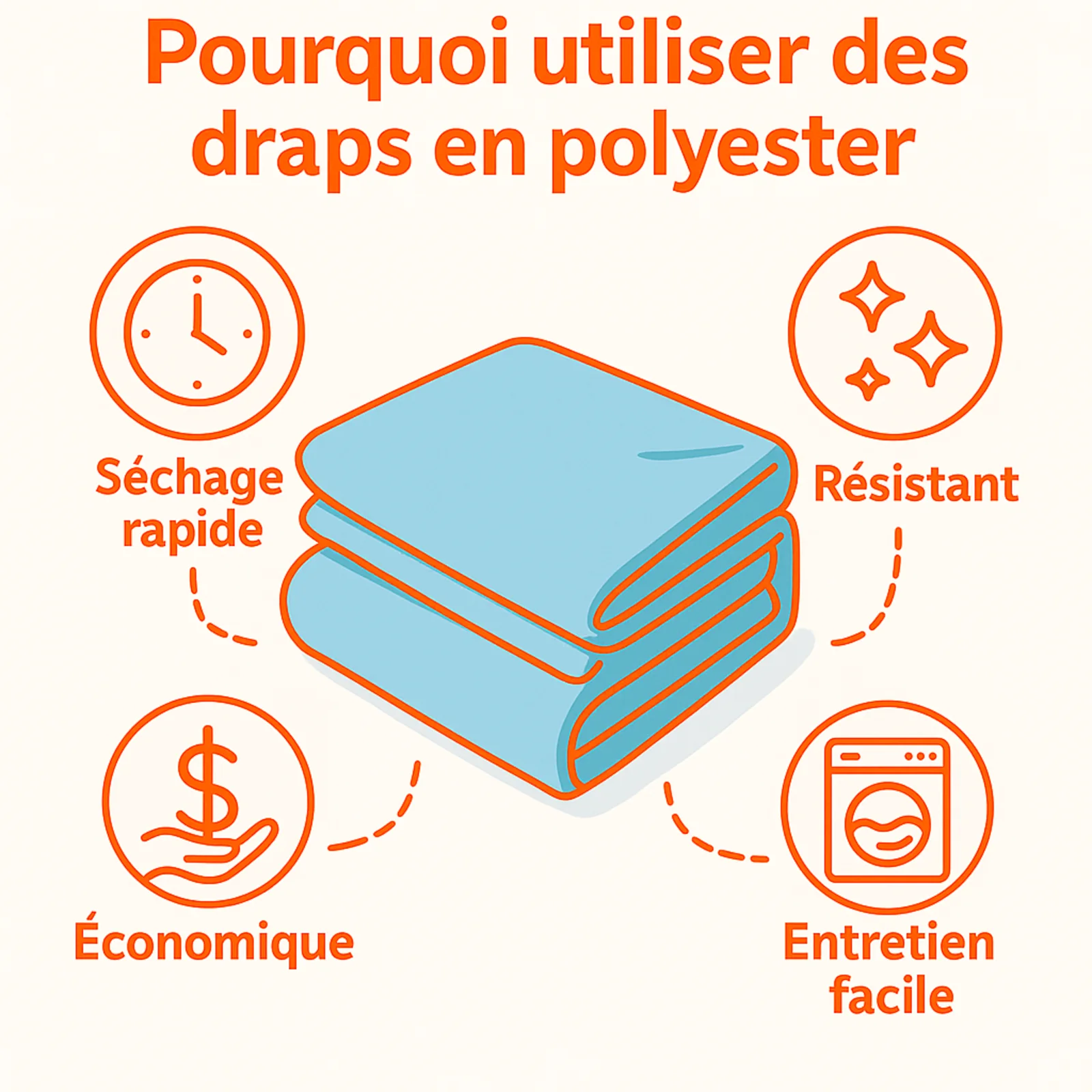 Drap housse élastique, respirant, blanc - Collection Unie - Image 7