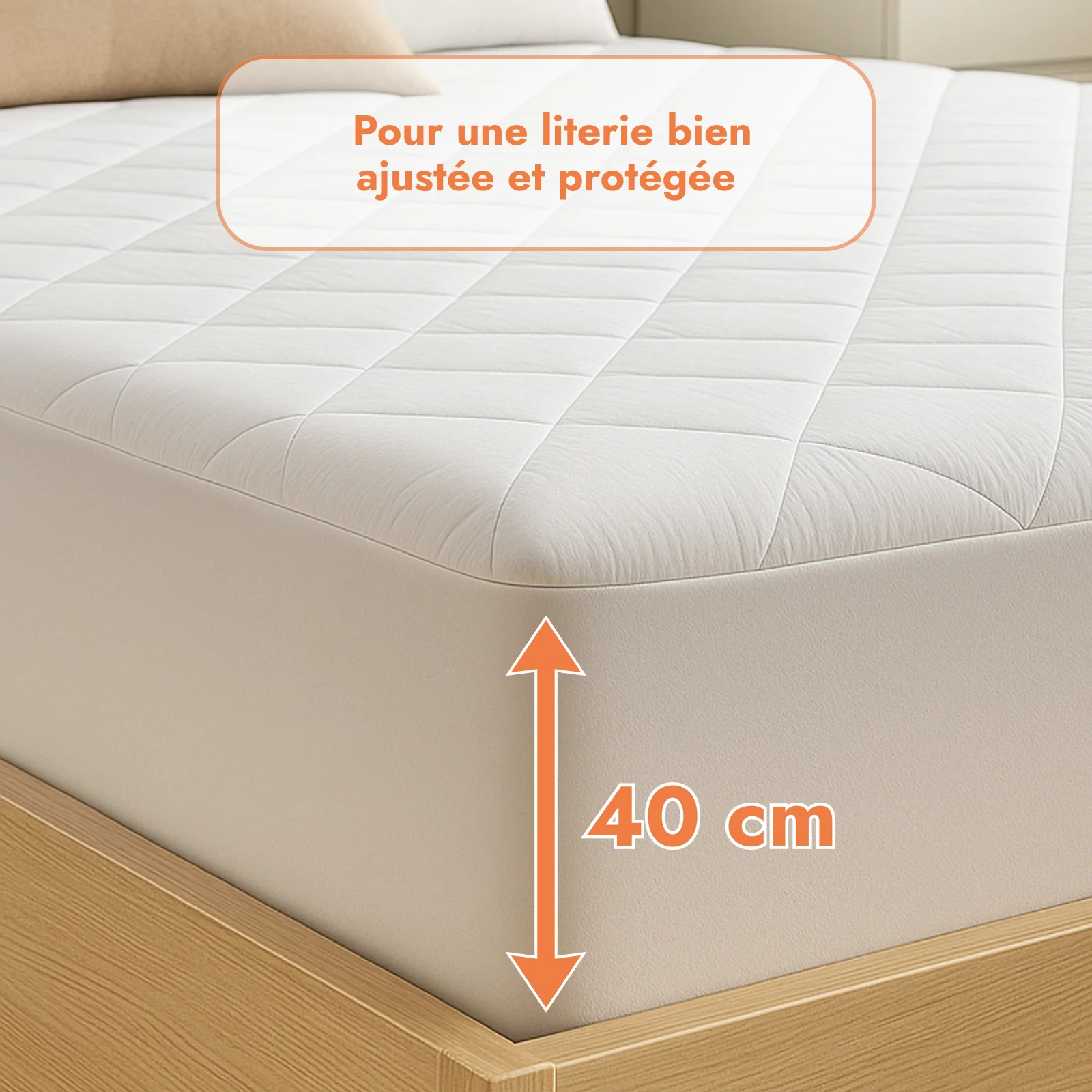 Protège matelas XXL coton, sommeil sain et confortable - Collection XXL - Image 4