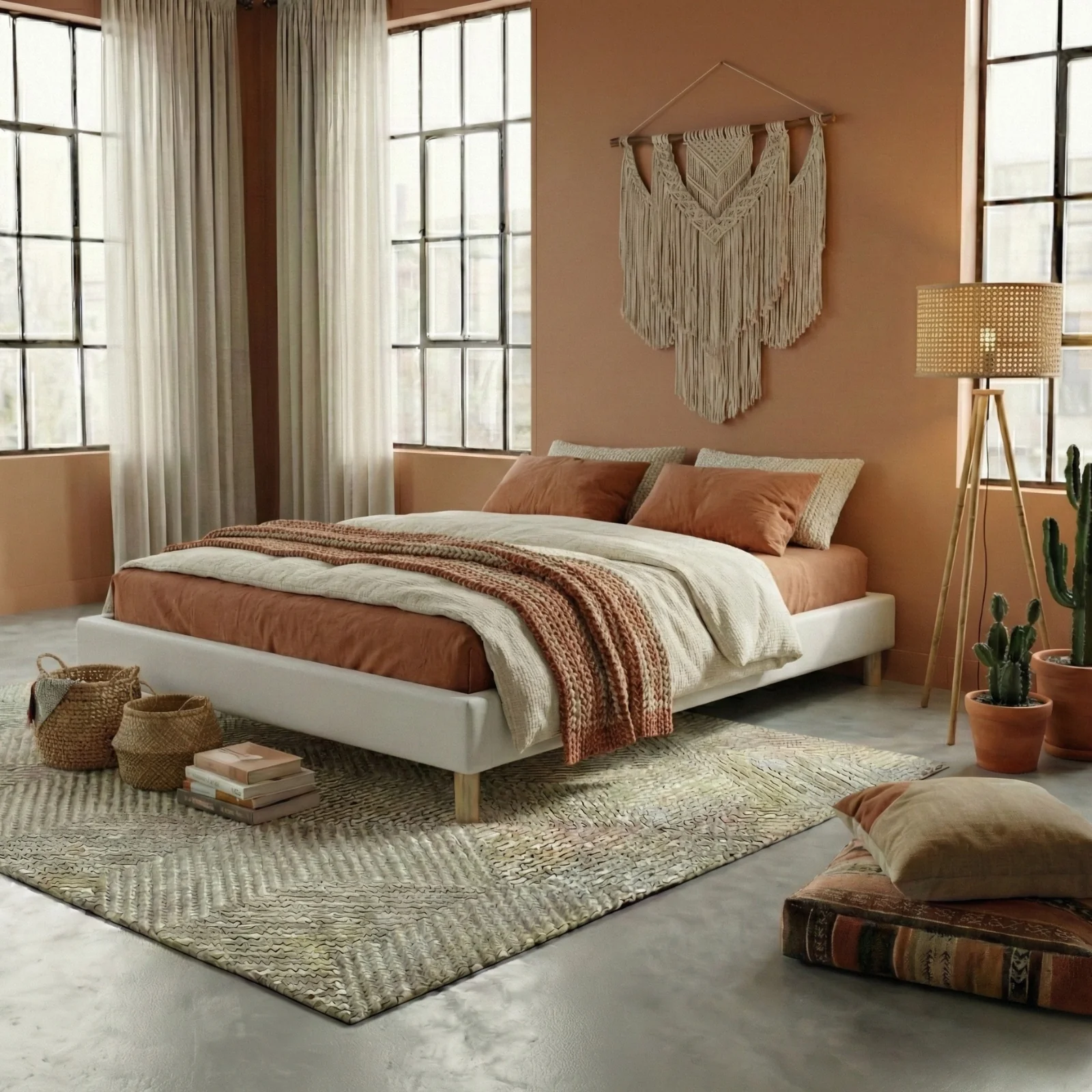 Sommier simili cuir, cadre de lit et pieds bois, maintien bassin - Collection Deco - Image 3