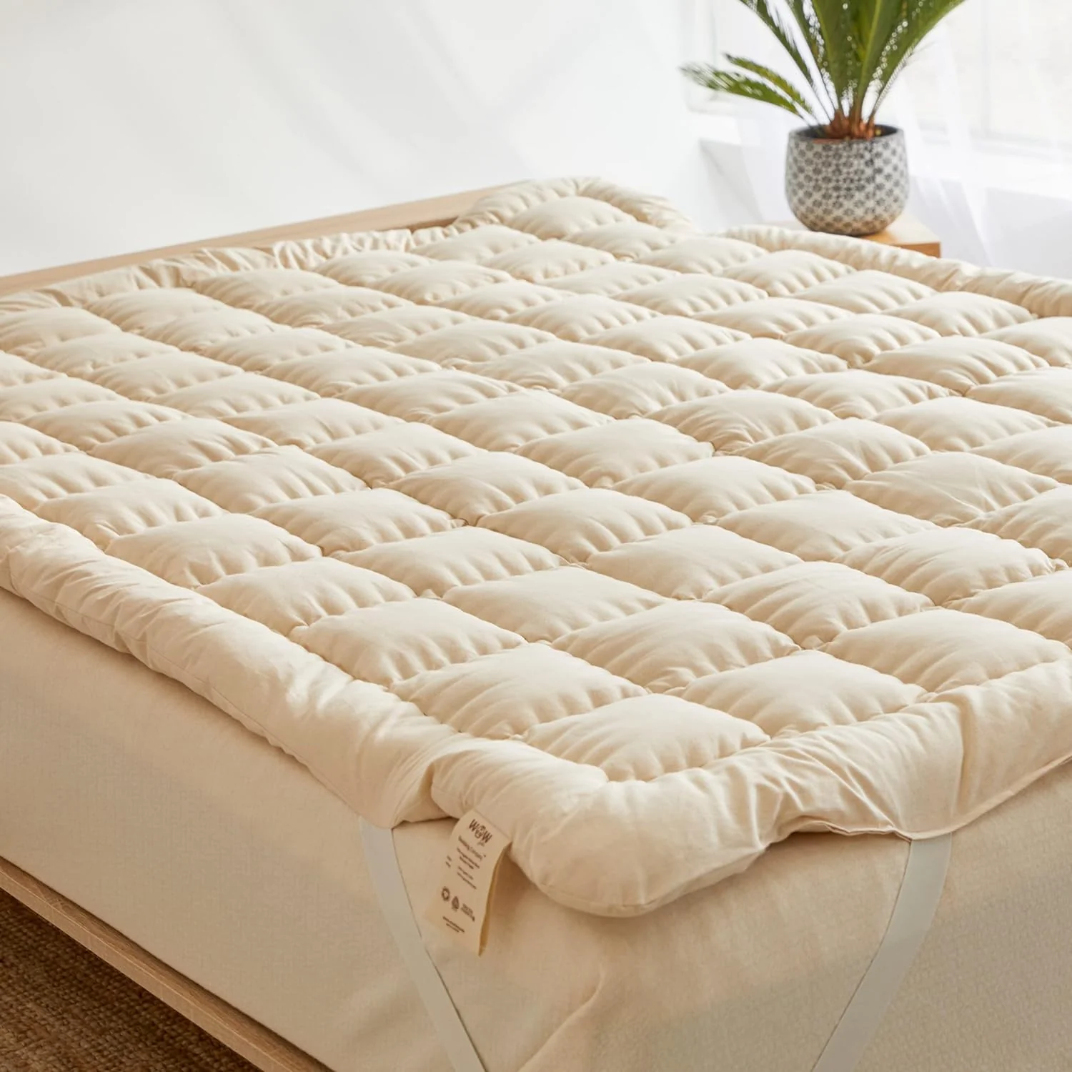 Surmatelas laine Mérinos 100% biologique, bonnet élastique - Collection Fjord - Image 3