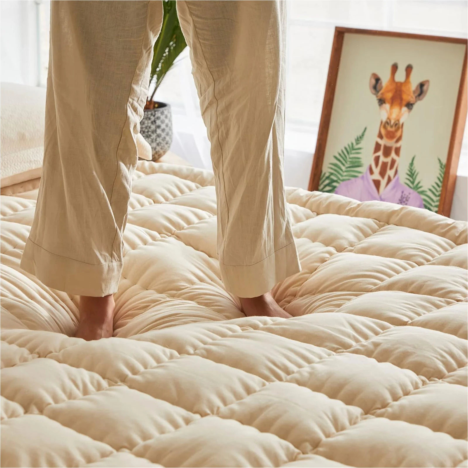 Surmatelas laine Mérinos 100% biologique, bonnet élastique - Collection Fjord - Image 5