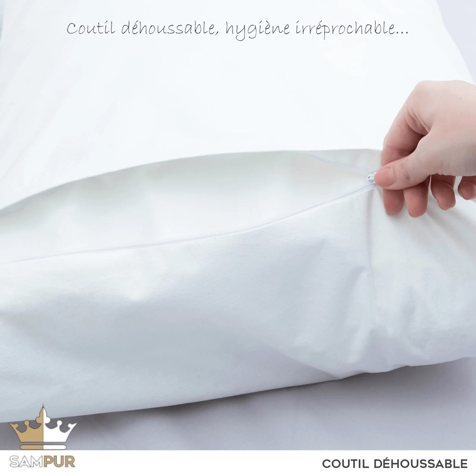 Traversin mémoire de forme, technologie Flex AIR®, déhoussable - Collection Mirage - Image 10